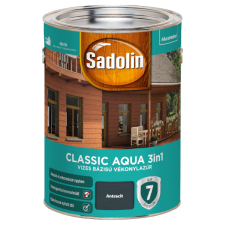 Sadolin CLASSIC AQUA SELYEMFÉNYŰ VÉKONYLAZÚR 5L, ANTRACIT favédőszer és lazúr