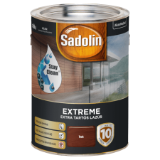 Sadolin EXTREME SELYEMFÉNYŰ LAZÚR 4,5 L, BARNÁS-VÖRÖS favédőszer és lazúr