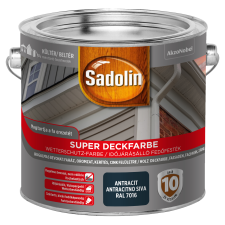Sadolin SUPER DECKFARBE FAVÉDŐ FESTÉK, 2,5L, ANTRACIT RAL7016 favédőszer és lazúr