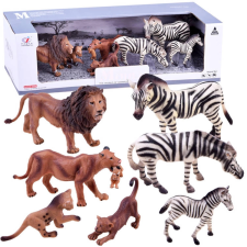 safari állatfigura készlet - elefánt, tigris és mások játékfigura