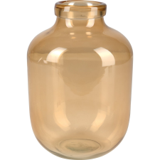  Safari Lodge váza üveg 22 cm x 16 cm átmérő sárga dekoráció