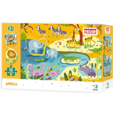Safari puzzle állatfigurákkal - 18 darabos puzzle, kirakós