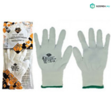 Safety Mv Kft. Kesztyű Safety First ujjbegy mártott FEHÉR &quot;L&quot; védőkesztyű