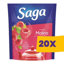 Saga Málna gyümölcstea 20 filter (Karton - 20 csomag) tea