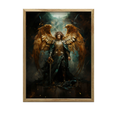  SAINT MICHAEL FALI PLAKÁT ALUMÍNIUM KERETBEN 70x100 CM grafika, keretezett kép