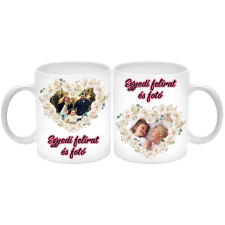  Saját fényképes és feliratos Bögre, fehér rózsákkal bögrék, csészék