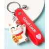 Saját Maneki Neko - szerencsehozó kulcstartó, táskadísz