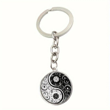 Saját Yin Yang Tai Chi kulcstartó, táskadísz kulcstartó