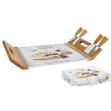  Sajtvágókészlet üveglapos, 44x28cm, Les Fromages konyhai eszköz