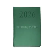 Sakota 2026 A5 napi beosztású zöld határidőnapló (EAG2722) naptár, kalendárium