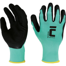  SALANGANA kesztyű pes/latex zöld 10