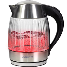 Salente StripeGlass, piros háttérvilágítás vízforraló és teáskanna