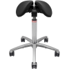 Salli MultiAdjuster nyeregszék Kárpit színe: Szintetikus bőr - füstkék #7606, Szerkezet: króm + standard bázis, Testmagasság: Közepes (M) - 170 cm-ig