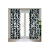  Sally botanikai mintás bársony függöny Fekete 140x270 cm