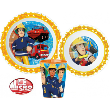 Sam a tűzoltó Rescue Mission étkészlet, micro műanyag szett, pohárral 260 ml babaétkészlet