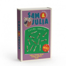  Sam &amp; Julia Miniatűr kiegészítő - Fém evőeszköz szett játékfigura