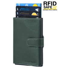 SAMSONITE ALU FIT sötétzöld RFID védett pénztárca, kártyatartó 133890-9199 pénztárca