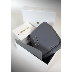 SAMSONITE ZALIA 3.0 kis körzippes, patentos szürke RFID védett női pénztárca 149535-1802
