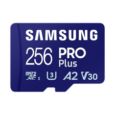 Samsung 256 GB MicroSDXC Card  Pro Plus (180 MB/s, Class 10, U3, V30, A2) memóriakártya