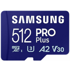 Samsung 512GB Pro Plus microSDXC UHS-I CL10 Memóriakártya + Adapter memóriakártya