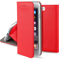Samsung A025 Galaxy A02s piros mágneses átlátszó szilikon keretes könyvtok tok és táska