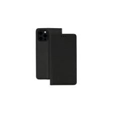 Samsung A075 Galaxy A07, Oldalra nyíló flip tok, Smart, fekete tok és táska