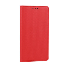 Samsung A207 Galaxy A20S, Oldalra nyíló flip tok, Smart, piros tok és táska