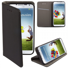 Samsung A326 Galaxy A32 5G fekete mágneses szilikon keretes könyvtok tok és táska