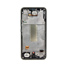 Samsung A346B Galaxy A34 5G kompatibilis LCD kijelző + érintő, kerettel, szürke mobiltelefon, tablet alkatrész