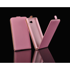 Samsung A500 Galaxy A5, Lefele nyíló flip tok, rózsaszín tok és táska