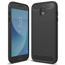 Samsung A730 Galaxy A8+ 2018, Szilikon tok, Carbon, fekete tok és táska