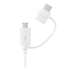 Samsung adatkábel és töltő USB - microUSB / Type-C, (Type-C csak töltés, 150cm) FEHÉR (EP-DG930DW) (EP-DG930DW)