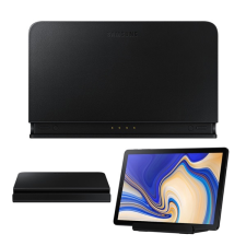 Samsung asztali töltő állvány (gyorstöltés támogatás + EP-DG950CBE adat / töltőkábel) FEKETE Samsung Galaxy Tab S4 10.5 WIFI (SM-T830), Samsung Galaxy Tab S4 10.5 LTE (SM-T835) tablet kellék