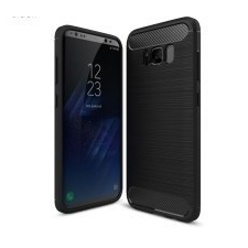 Samsung Carbon Fiber Samsung A405 Galaxy A40 fekete szilikon tok (Forcell) tok és táska