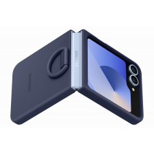 Samsung Flip 6 Szilikon tok gyűrűvel, Navy Kék tok és táska