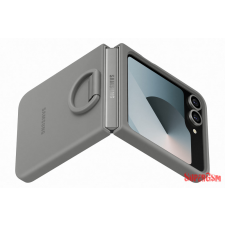Samsung Flip 6 Szilikon tok gyűrűvel, Szürke tok és táska