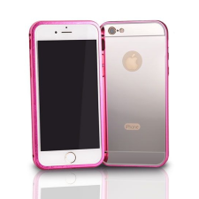 Samsung G920 Galaxy S6 pink rózsaszín alumínium bumper tükrös hátlaptok tok és táska