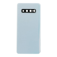 Samsung G975 Galaxy S10+, Akkufedél, (kamera plexi, ragasztó), fehér mobiltelefon, tablet alkatrész
