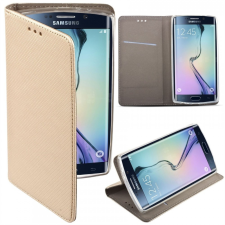 Samsung G985 Galaxy S20 Plus arany mágneses átlátszó szilikon keretes könyvtok tok és táska