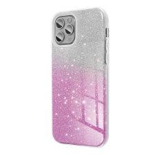 Samsung G996 Galaxy S21 Plus pink-ezüst csillámos szilikon tok tok és táska