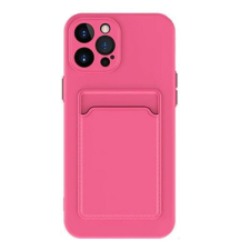 Samsung Galaxy A03s SM-A037F, Szilikon tok, kártyatartóval, Wooze Card Slot, magenta tok és táska