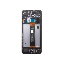Samsung Galaxy A04s LCD modul kerettel, OEM jellegű, fekete ( A047F ) mobiltelefon, tablet alkatrész