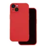  Samsung Galaxy A07 4G szilikon tok, hátlap tok, velúr belső, piros, matt, SM-705, Silicone Case