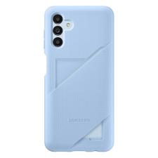 Samsung Galaxy A13 5G SM-A136U, Szilikon tok, kártyatartóval, világoskék, gyári tok és táska