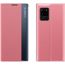  Samsung Galaxy A20s SM-A207F, Oldalra nyíló tok, stand, hívás mutatóval, vékony csíkban, Wooze Look Inside, rózsaszín (107793) tok és táska