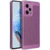  Samsung Galaxy A35 5G SM-A356B, Műanyag hátlap védőtok, légáteresztő, lyukacsos minta, Breezy, lila