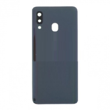 Samsung Galaxy A40 gyári készülék hátlap, bontott, kamera lencsével, fekete, SM-A405 tok és táska