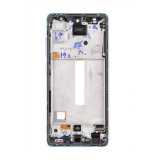Samsung Galaxy A52 LTE/5G kompatibilis LCD modul kerettel, OEM jellegű, király kék mobiltelefon, tablet alkatrész