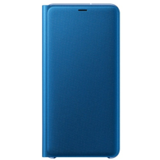 Samsung Galaxy A7 (2018) SM-A750F, Oldalra nyíló tok, textil minta, kék, gyári tok és táska