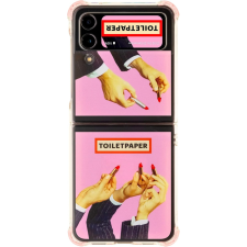 Samsung Galaxy Flip4 Toiletpaper rúzs mintás gyári tok, rózsaszín (GP-FPF721HICPY) tok és táska